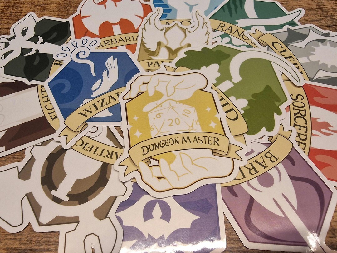 Dnd Class Stickers - Etsy