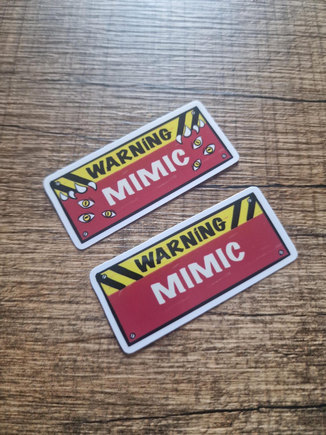 WARNING Mimic Sticker - Etsy