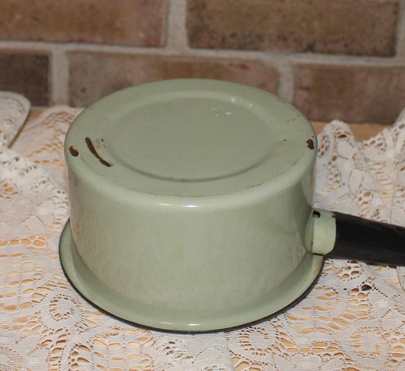 Vintage Enamel PotSaucepan with LidGreen Enamel PanVintage Etsy