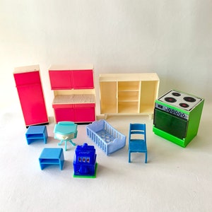 Vintage Dollhouse Furniture Lot Variety Mismatched