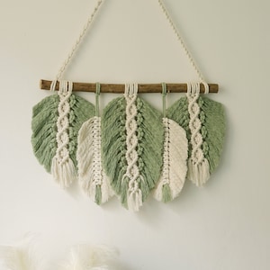 Macrame Leaf wall Art hanging, Macrame Tapestry wall decor hangings, Bohemia Home decoration, Macrame leaf/leaves hanging