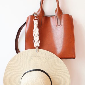 Macrame Hat Hanger: Boho Travel Cap Organizer, Handbag Charm