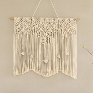 Macrame Large wall hanging, Bohemian wall decor for sofa background in the living room/ headboard in the bedroom, Macrame curtain for door