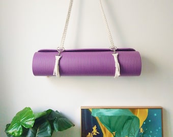 Macrame Yoga Mat Strap: Adjustable Boho Pilates Carrier