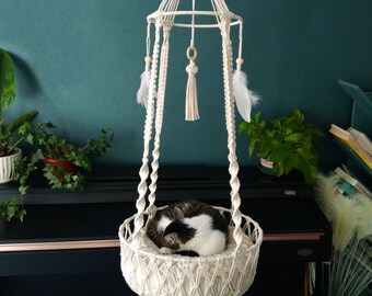 hanging cat cuddle pod