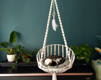 Lit Danimal Familier De Chaise Doeuf Tour De Chat Ou Maison Etsy France