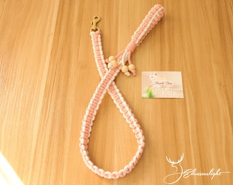 Handmade Macrame Cat Leash, Boho Cotton Rope Pet Lead
