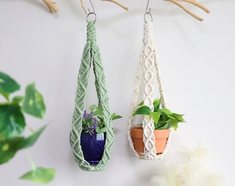 Makramee Pflanze Keine Quasten Aufhänger, Boho Indoor Hängepflanzer