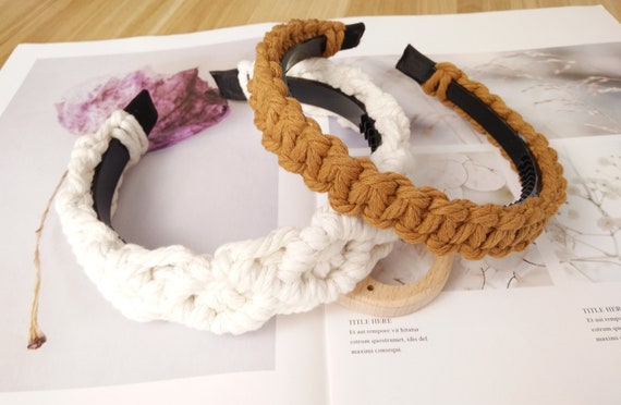 Personalized Macrame Headband handmade Boho Fashion Hair Accessory