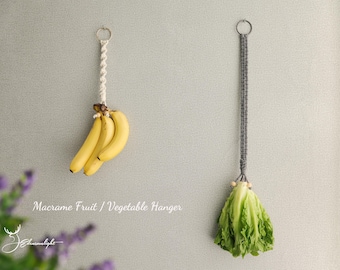 Macrame banana/grapes/vegetable hanger, Bohemian Kitchen storage hanger