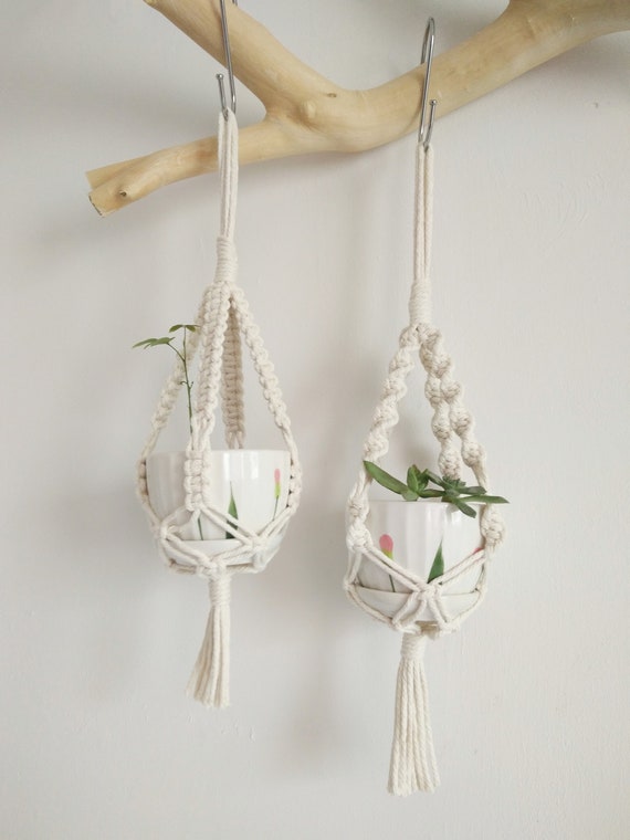 Buy Mini Macrame Plant Hanger for Carhandmake Boho Plant Pot