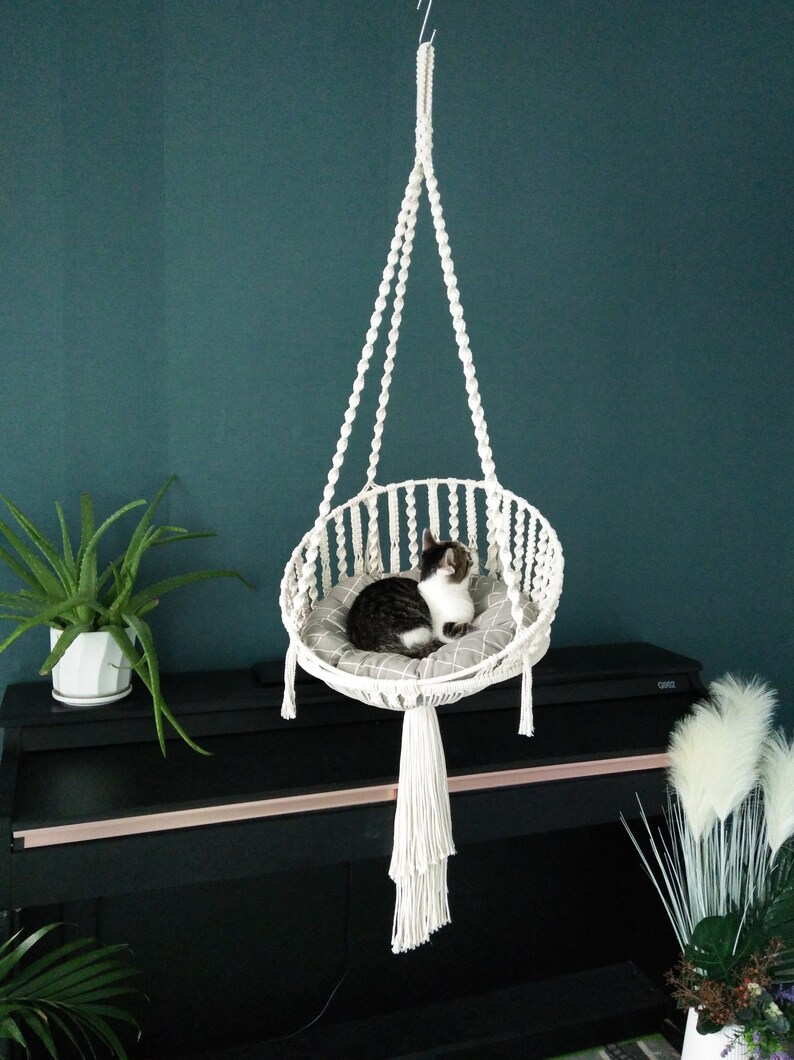 macramé hamac chat