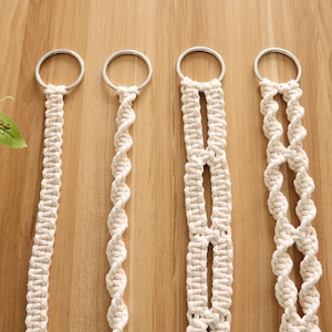 Makramee Verlängerung für Blumenampel/Hängematten/Blumentopfhalter, Minimalistisches Makramee Accessoire ohne Quaste/kein Schwanz