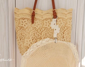 Macrame cap hanger/hat holder, travel glasses holder