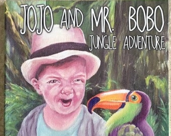 Children's Book, Illustrated Book, Jojo and Mr. Bobo- Jungle Adventure