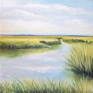 Giclee Fine Art Print, Charleston SC, Original Art," Another Day at the Marsh"