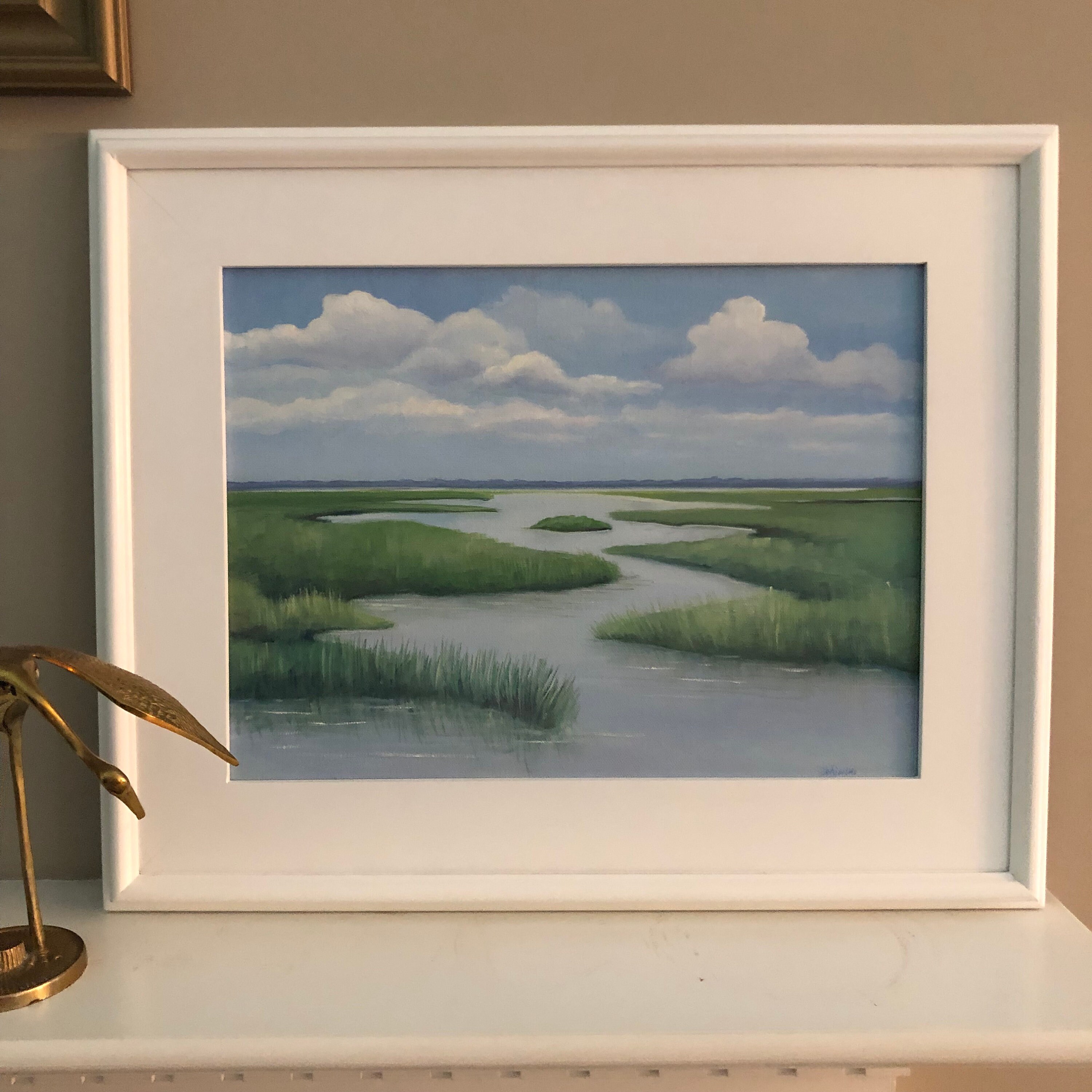 Original Oil Painting Framed, Charleston SC, Original Art, Marsh," Soul of the South"