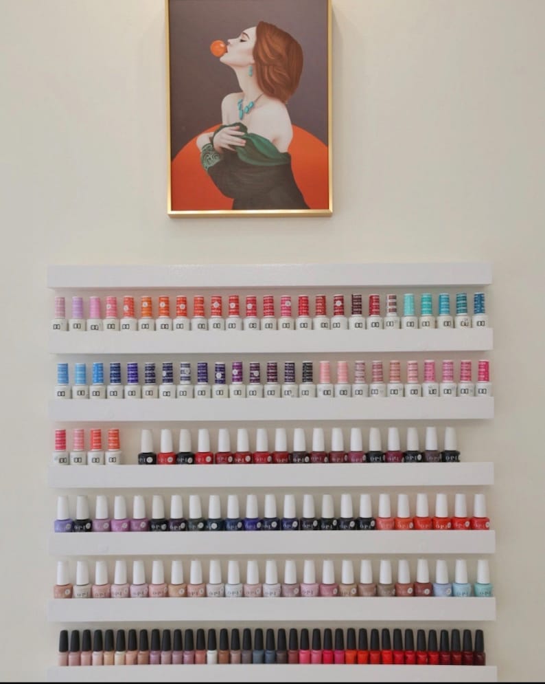 Nail Polish Rack Nail Polish Wall Nail Polish Storage Salon Etsy UK
