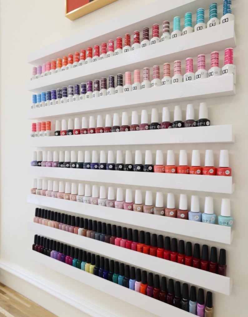 Nail Polish Rack Nail Polish Wall Nail Polish Storage Salon Etsy UK
