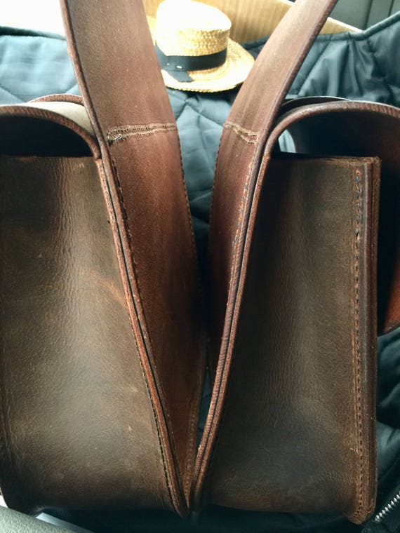 buffalo leather saddlebags