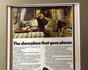 1970&#39;s GMC Motorhome Advertisement &quot;The showplace that goes places&quot;
