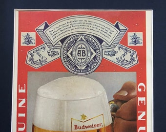 1970's Budweiser Print Advertisement