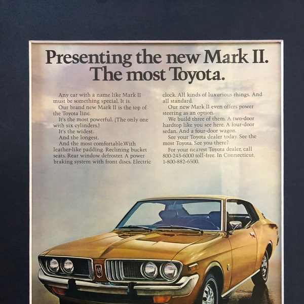 70's Toyota Mark II original advertisement