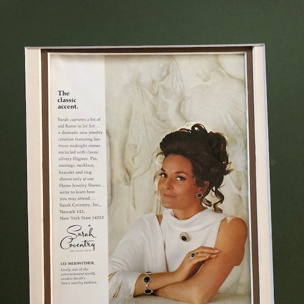 1970's Actress Lee Meriwether Sarah Coventry Jewelry Advertisement