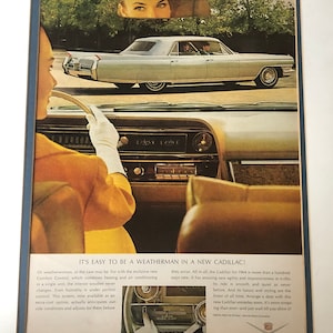 1960&#39;s 11 x 14 Cadillac Advertisement