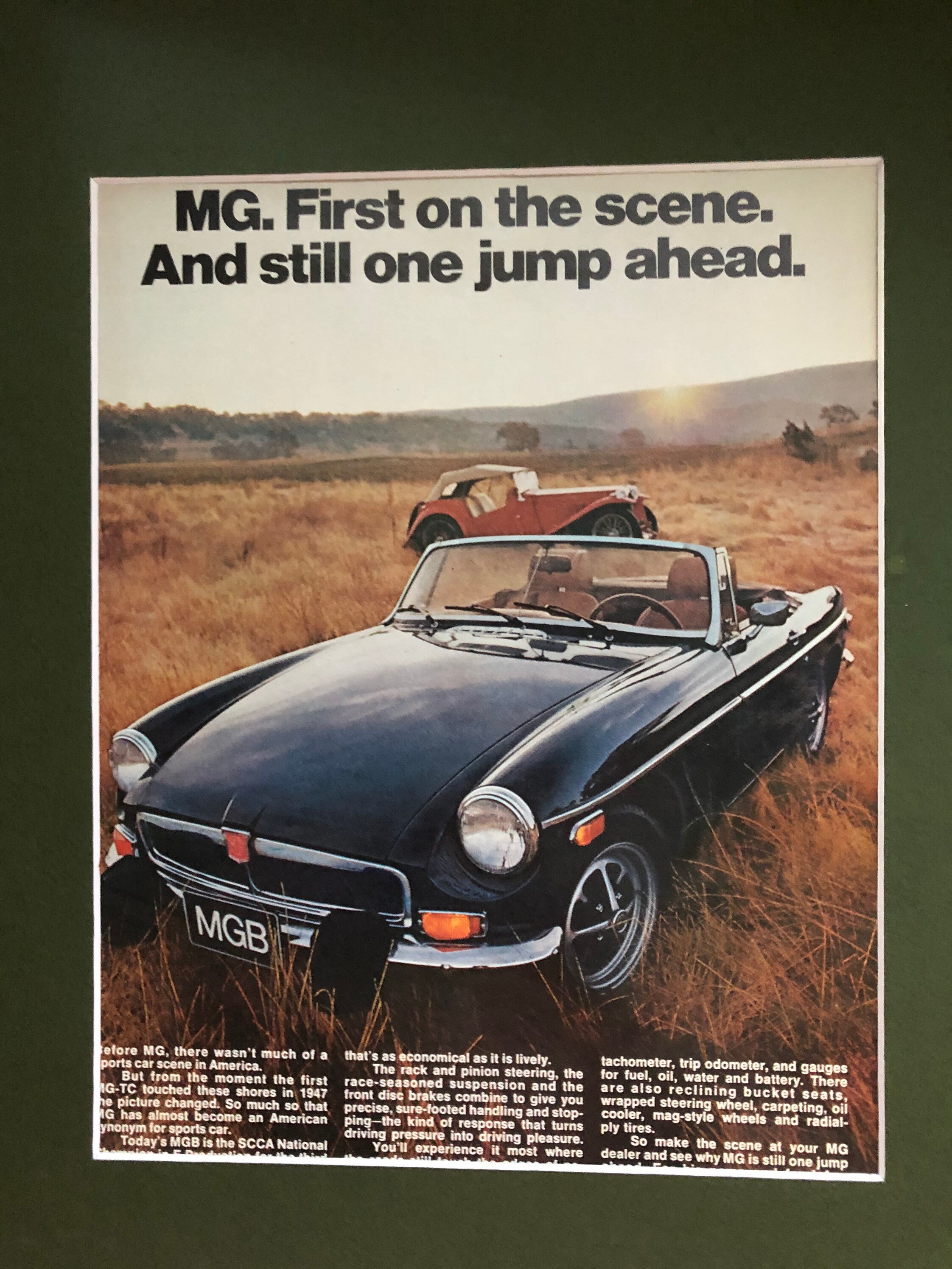 1970's MGB Sports Car print Advertisement MG. First Etsy