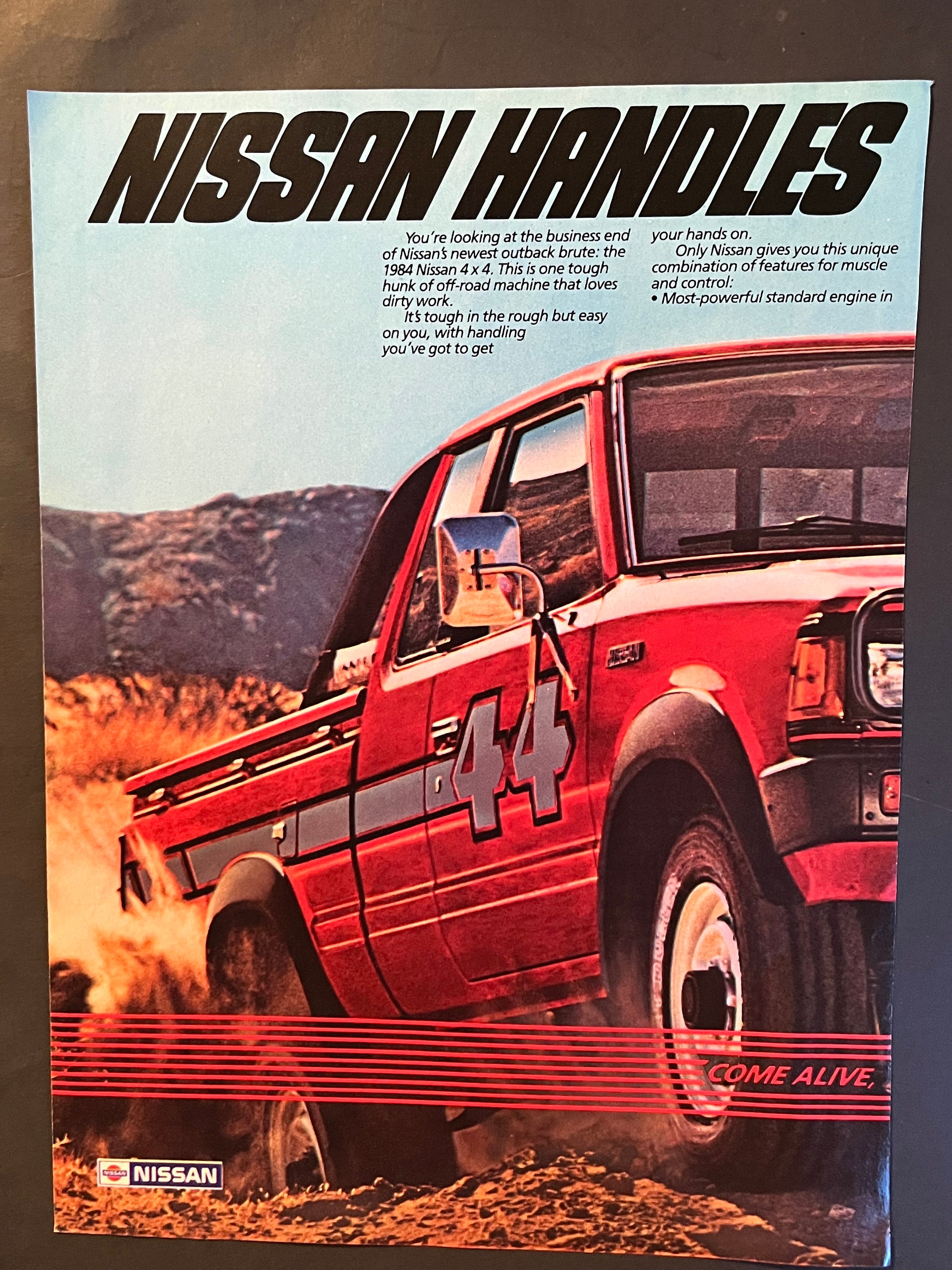 1980's Nissan Truck 4 X 4 Print Advertisement - Etsy