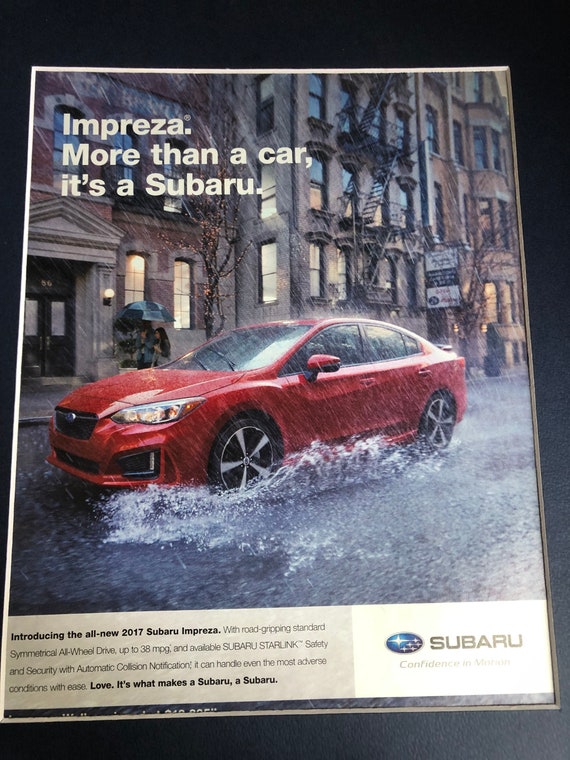00's Subaru Impreza Advertisement - Etsy