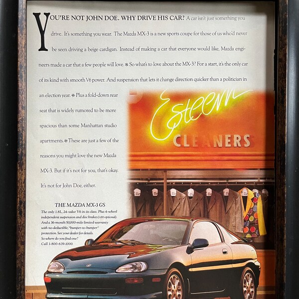 1990's Mazda  MX-3 GS Advertisement