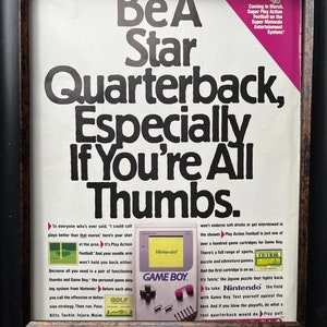 1990&#39;s Nintendo Gameboy Print Advertisement