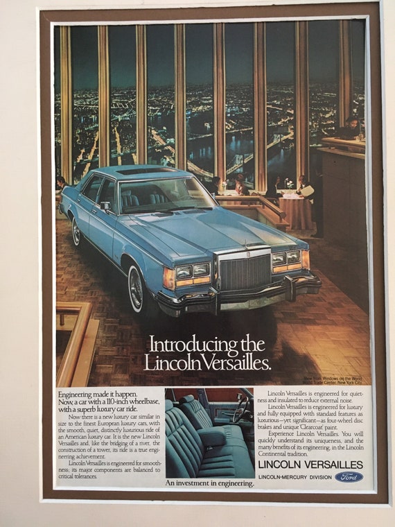 1970's Lincoln Print Advertisement World Trade Center - Etsy