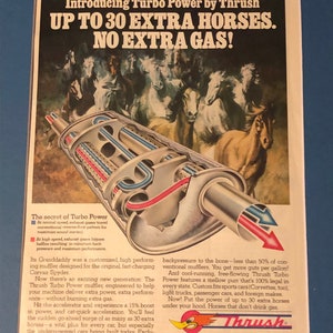 1980's Turbo Power by Thrush Advertisement "Up to 30 extra horses.  No extra gas"