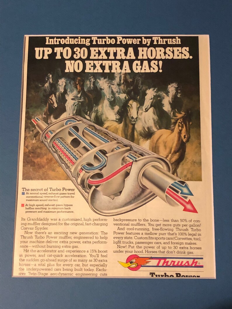 No extra gas 1980/'s Turbo Power by Thrush Advertisement Up to 30 extra horses