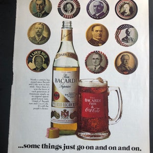 1980's Bacardi Rum Advertisement