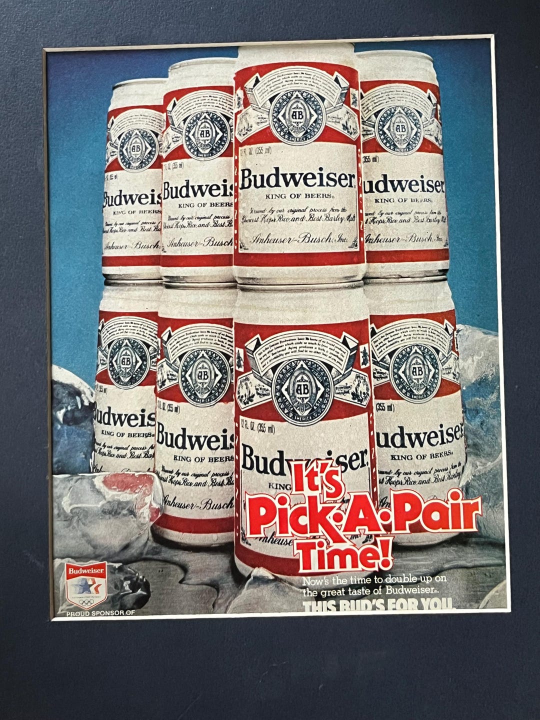 バドワイザー ポスター 額縁 Budweiser Beer ad 1934 smilemaker2525_2525-fb4-359