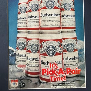 1980&#39;s original Budweiser print Advertisement