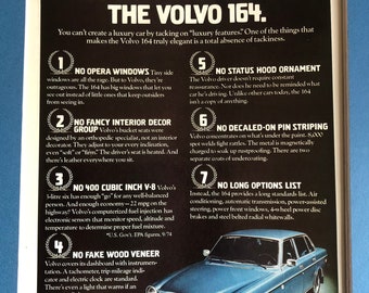 70's Volvo 164 original print advertising