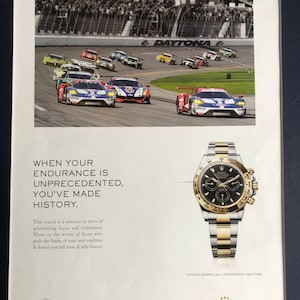 2000&#39;s Rolex 24 Daytona Beach Watch Advertisement