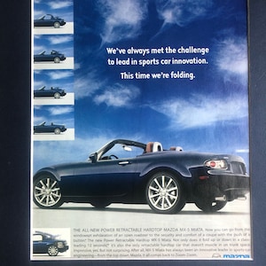 2000&#39;s Mazda MX-5 Miata hardtop print advertisement