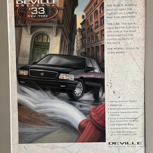 1990&#39;s Cadillac deVille original print Advertisement
