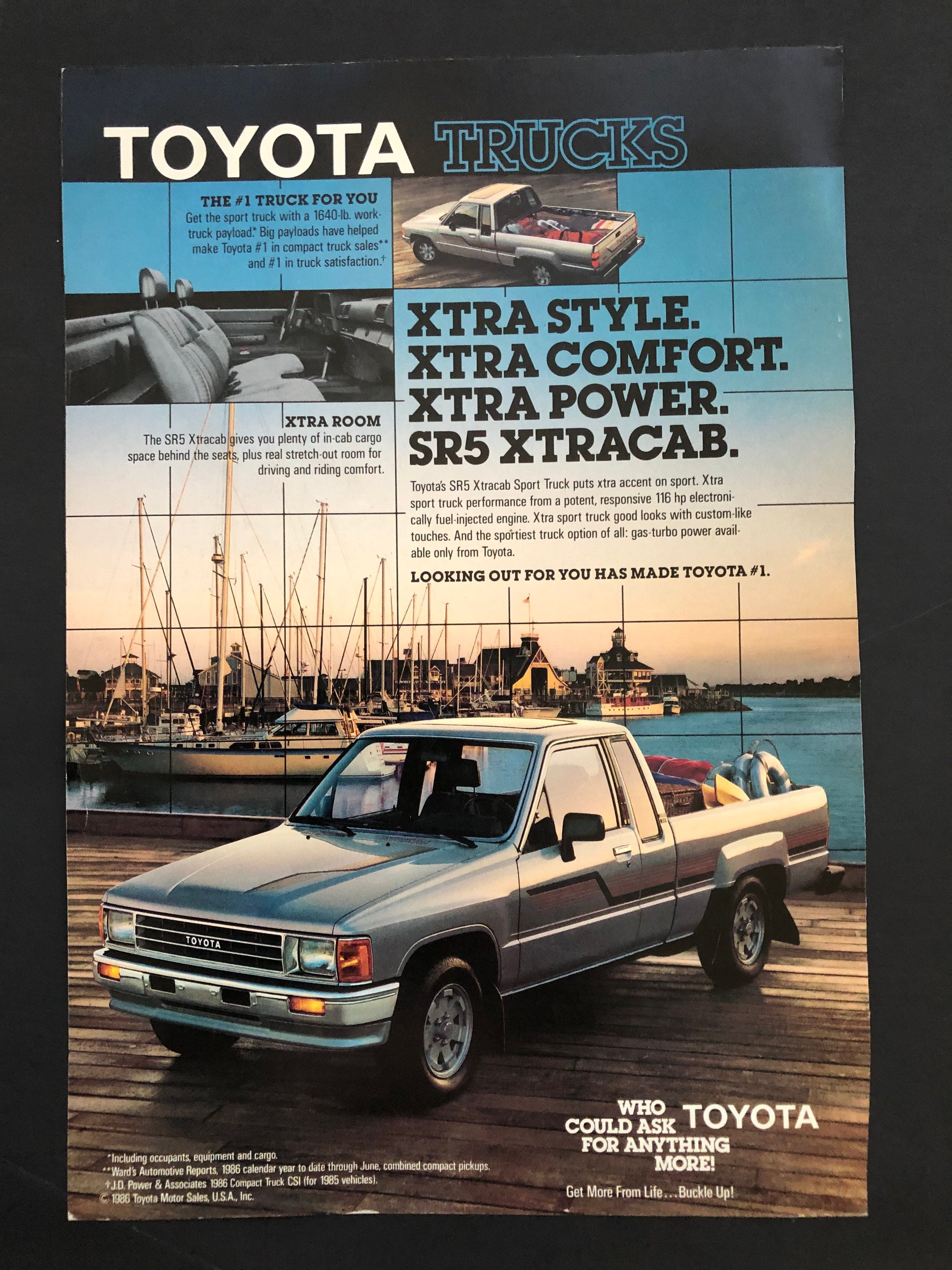 TOYOTA TRUCKSステッカー 横80cm 黒 トヨタトラックリアゲート