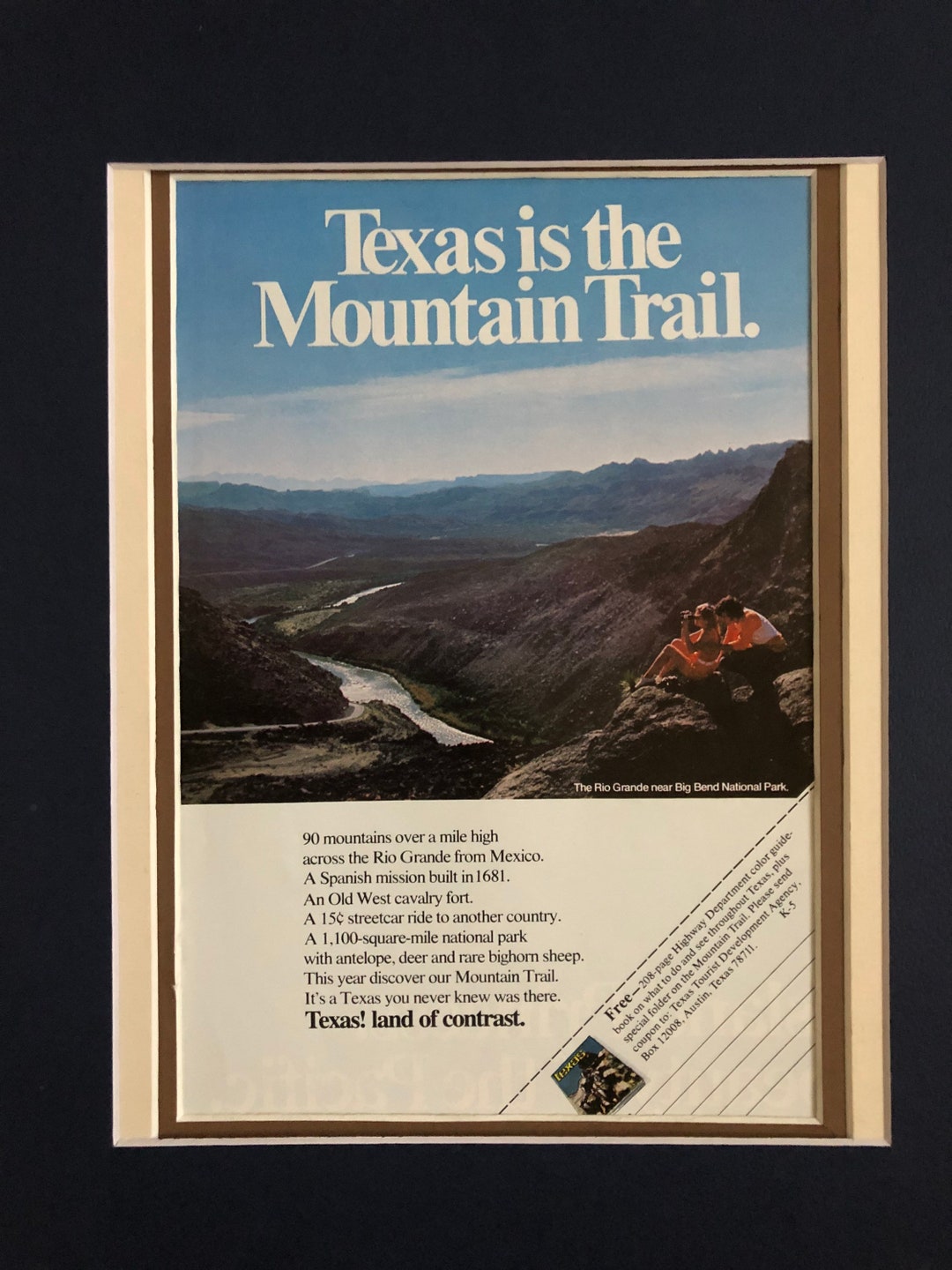 マウンテン様 1970's Texas Tourism Advertisement 