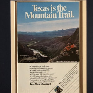1970's Texas tourism advertisement Texas is the Mountain Trail image 1