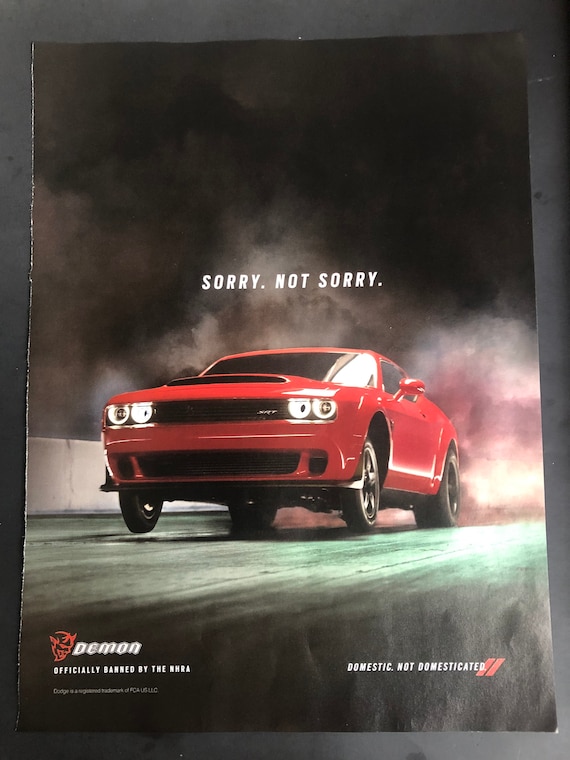 2000's Dodge Challenger SRT Print Advertisement 