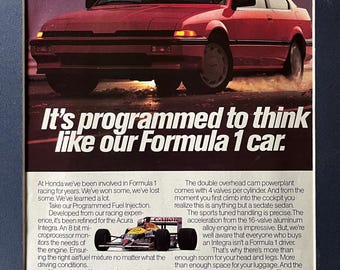 1987 Acura Integra Print Advertisement