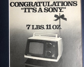 1970's Sony TV-520 Vintage Advertisement - Etsy